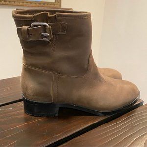 🛍️Gap Moto Leather Ankle Bootie Boots Buckle Pull On